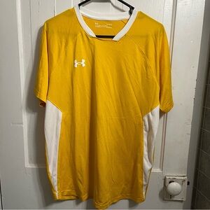 Under Armour Men's Yellow and White Performance Shirt